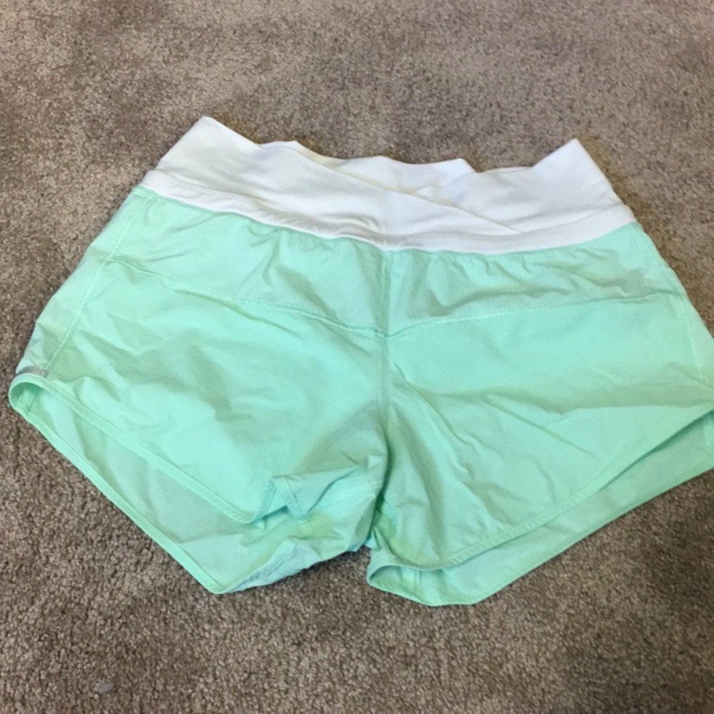 mint lululemon shorts